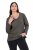 Ulla Popken Back To Basics V-Neck Relaxed Fit Cotton Tee Graphite Grey - T-shirt - T-shirt da donna taglie comode