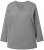Ulla Popken Back To Basics V-Neck Relaxed Fit Cotton Tee Light Grey Melange - T-shirt - 