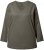Ulla Popken Back To Basics V-Neck Relaxed Fit Cotton Tee Olive - T-shirt - 