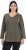Ulla Popken Back To Basics V-Neck Relaxed Fit Cotton Tee Olive - T-shirt - 