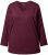 Ulla Popken Back To Basics V-Neck Relaxed Fit Cotton Tee Dark Berry - T-shirt - 