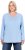 Ulla Popken Back To Basics V-Neck Relaxed Fit Cotton Tee Light Blue - T-shirt - 