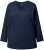 Ulla Popken Back To Basics V-Neck Relaxed Fit Cotton Tee Navy Blue - T-shirt - 