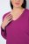 Ulla Popken Back To Basics V-Neck Relaxed Fit Cotton Tee Berry - T-shirt - T-shirt da donna taglie comode
