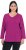 Ulla Popken Back To Basics V-Neck Relaxed Fit Cotton Tee Berry - T-shirt - 