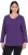 Ulla Popken Back To Basics V-Neck Relaxed Fit Cotton Tee Deep Violet - T-shirt - 