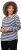 Ulla Popken Striped A-Line Long Sleeve Tee Navy Blue - T-shirt stampate da donna - 