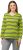 Ulla Popken Striped Hem Long Sleeve Tee Apple Green - T-shirt stampate da donna - 