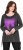Ulla Popken Tie Hem Long Sleeve Graphic Tee Charcoal Grey Melange - T-shirt stampate da donna - 