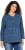 Ulla Popken Geometric Print 3/4 Sleeve Pleated Tee Navy Blue - T-shirt stampate da donna - 