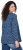 Ulla Popken Geometric Print 3/4 Sleeve Pleated Tee Navy Blue - T-shirt stampate da donna - 