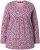 Ulla Popken Geometric Print 3/4 Sleeve Pleated Tee Raspberry - T-shirt stampate da donna - 