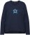 Ulla Popken Star Long Sleeve Graphic Tee Navy Blue - T-shirt stampate da donna - 