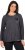 Ulla Popken Cold Dyed Sequined Heart Long Sleeve Tee Asphalt - T-shirt stampate da donna - 