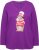 Ulla Popken Christmas Squirrel Long Sleeve Graphic Tee Dark Purple - T-shirt stampate da donna - 