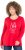 Ulla Popken Metallic Graphic Holiday Tee Salsa Red - T-shirt stampate da donna - 