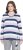 Ulla Popken Striped Knotted Hem Long Sleeve Tee Lavender - T-shirt stampate da donna - 