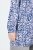 Ulla Popken Allover Printed Pleated Long Sleeve Tee Dark Blue - T-shirt stampate da donna - T-shirt con Stampa da Donna