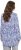 Ulla Popken Allover Printed Pleated Long Sleeve Tee Dark Blue - T-shirt stampate da donna - 