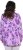 Ulla Popken Allover Printed Pleated Long Sleeve Tee Lavender - T-shirt stampate da donna - 