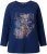 Ulla Popken Inverted Seam Long Sleeve Graphic Tee Ink Blue - T-shirt - 