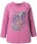 Ulla Popken Inverted Seam Long Sleeve Graphic Tee Dark Rose - T-shirt stampate da donna - 