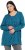 Ulla Popken Pleated Confetti Print Long Sleeve Tee Teal - T-shirt stampate da donna - 