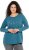 Ulla Popken Dream Rhinestone Lettering Long Sleeve Tee Teal - T-shirt stampate da donna - 