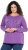 Ulla Popken Dream Rhinestone Lettering Long Sleeve Tee Light Plum - T-shirt stampate da donna - 