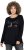 Ulla Popken Your Story Sequined Long Sleeve Tunic Tee Black - T-shirt stampate da donna - 
