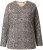 Ulla Popken Leopard Print Long Sleeve Ski Tee Black - T-shirt stampate da donna - 