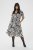 Kaffe Curve Alia Shirt Dress Black Chalk Animal - Vestiti midi - 