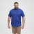 North Latitude Shirt Linen Cotton Short Sleeve Blue - Camicie - Camicie Taglie Forti Uomo