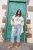 Ulla Popken Cropped Flared Eyelet Jeans Light Blue - Jeans & Pantaloni Donna Taglie Comode – Plus Size - 