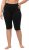 Ulla Popken Stretch Knit Bike Shorts Black - Jeans & Pantaloni Donna Taglie Comode – Plus Size - 