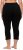 Ulla Popken Basic Stretch Knit Capris Black - Jeans & Pantaloni Donna Taglie Comode – Plus Size - Jeans e Pantaloni Donna, EU 42-70