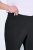 Ulla Popken Bengaline Elastic Waist Stretch Capri Pants Black - Pantaloni in tessuto - Pantaloni ampi taglie forti donna