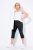 Ulla Popken Bengaline Elastic Waist Stretch Capri Pants Black - Pantaloni in tessuto - Pantaloni ampi taglie forti donna