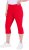 Ulla Popken Bengaline Elastic Waist Stretch Capri Pants Red - Jeans & Pantaloni Donna Taglie Comode – Plus Size - 