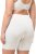Ulla Popken Lace Hem Stretch Viscose Knit Bicycle Length Lounge Shorts White - Jeans & Pantaloni Donna Taglie Comode – Plus Size - 