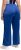 Ulla Popken Snap Placket Side Seam Wide Leg Recycled Polyester Knit Joggers Blue - Jeans & Pantaloni Donna Taglie Comode – Plus Size - 