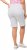 Ulla Popken Frayed Hemline Elastic Waistband Bermuda Shorts Snow White - Jeans & Pantaloni Donna Taglie Comode – Plus Size - 