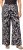 Ulla Popken Checkered Floral Elastic Waist Palazzo Paints Black - Jeans & Pantaloni Donna Taglie Comode – Plus Size - 