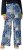 Ulla Popken Paisley Straight Leg Pull On Pants Blue - Jeans & Pantaloni Donna Taglie Comode – Plus Size - 