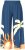 Ulla Popken Abstract Landscape Elastic Waist Palazzo Pants Blue - Jeans & Pantaloni Donna Taglie Comode – Plus Size - 