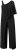 Ulla Popken Asymmetric Lace Panel Jumpsuit Black - Jeans & Pantaloni Donna Taglie Comode – Plus Size - Jeans e Pantaloni Donna, EU 42-70
