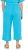 Ulla Popken Muslin Elastic Waist Culottes Blue - Jeans & Pantaloni Donna Taglie Comode – Plus Size - 