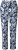 Ulla Popken Feather Print Elastic Waist Pants Blue - Jeans & Pantaloni Donna Taglie Comode – Plus Size - 