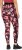 Ulla Popken Abstract Flower Print Performance Leggings Red - Jeans & Pantaloni Donna Taglie Comode – Plus Size - Jeans e Pantaloni Donna, EU 42-70