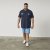 North Latitude 61129 Polo Piqué con Ricamo sul Petto Blu Marino - Polo - Polo Uomo Taglie Forti
